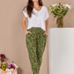 Gia - Breeze: Classic pants with elasticated waistband and straight leg