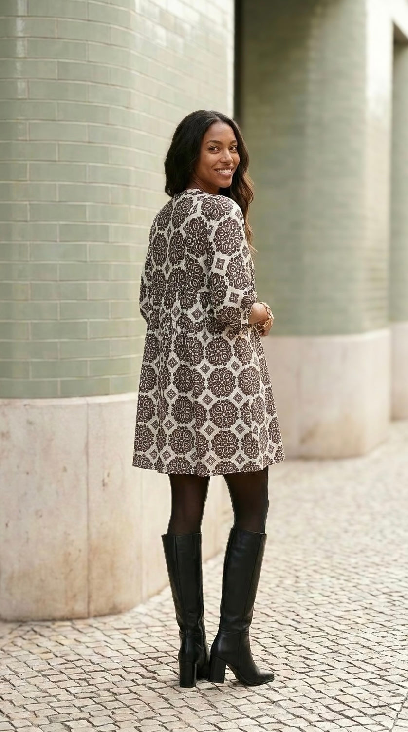 Amara - Salt Breeze: Short boho dress