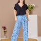 Maple - The Rainy: Wide leg full length pants with tie detail