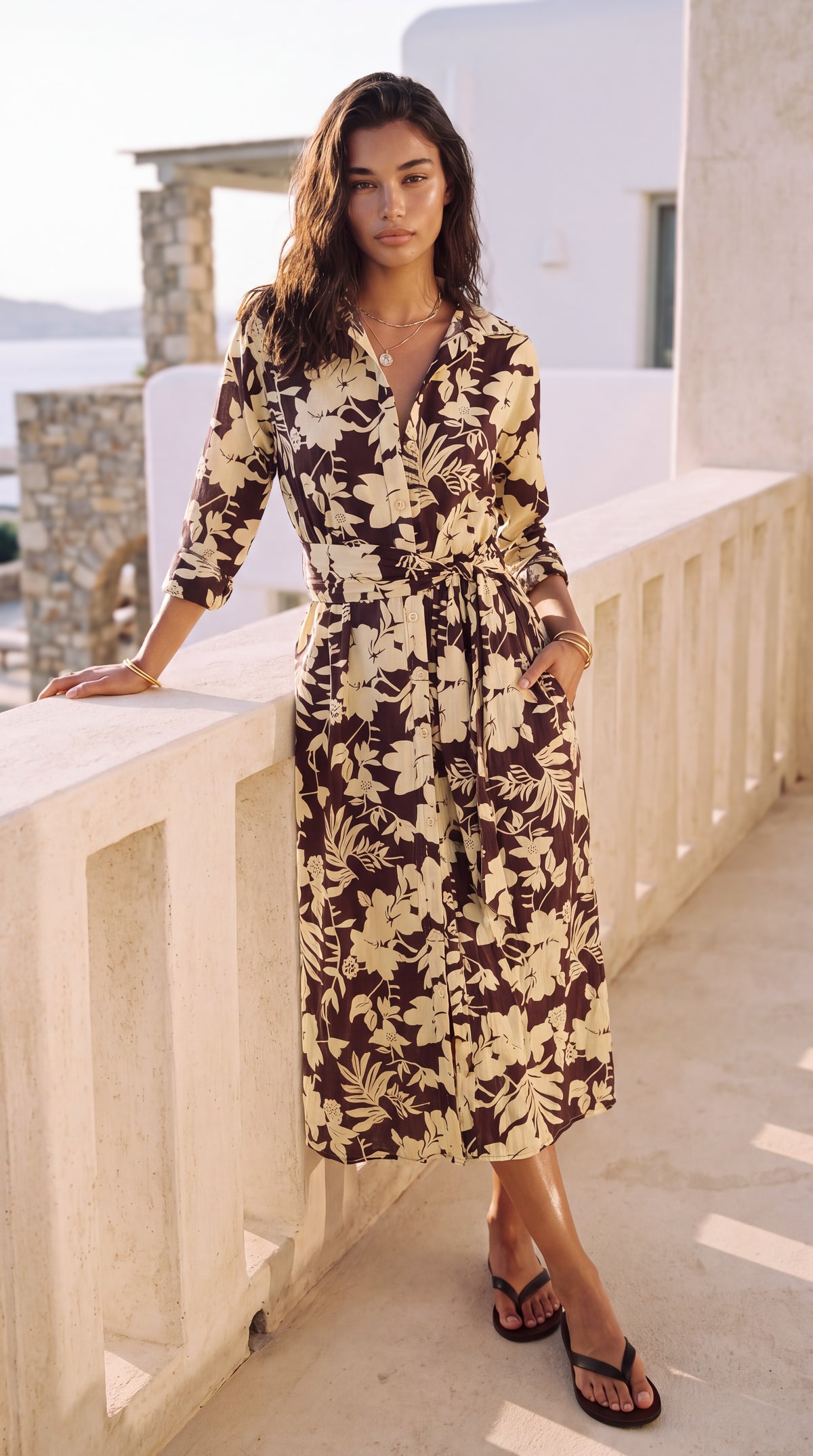 Camilla - Secret Orchid: Classic Shirt dress