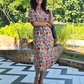 Beauty - Loca Leaf: Classic Shirt dress with 3/4 elasticated sleeves