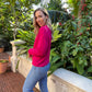 Scarlett Jersey - Pink:  Round neck knit