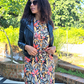 Beauty - Loca Leaf: Classic Shirt dress with 3/4 elasticated sleeves