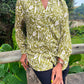 Alice - Wild Flower:  Button-up mandarin collar shirt