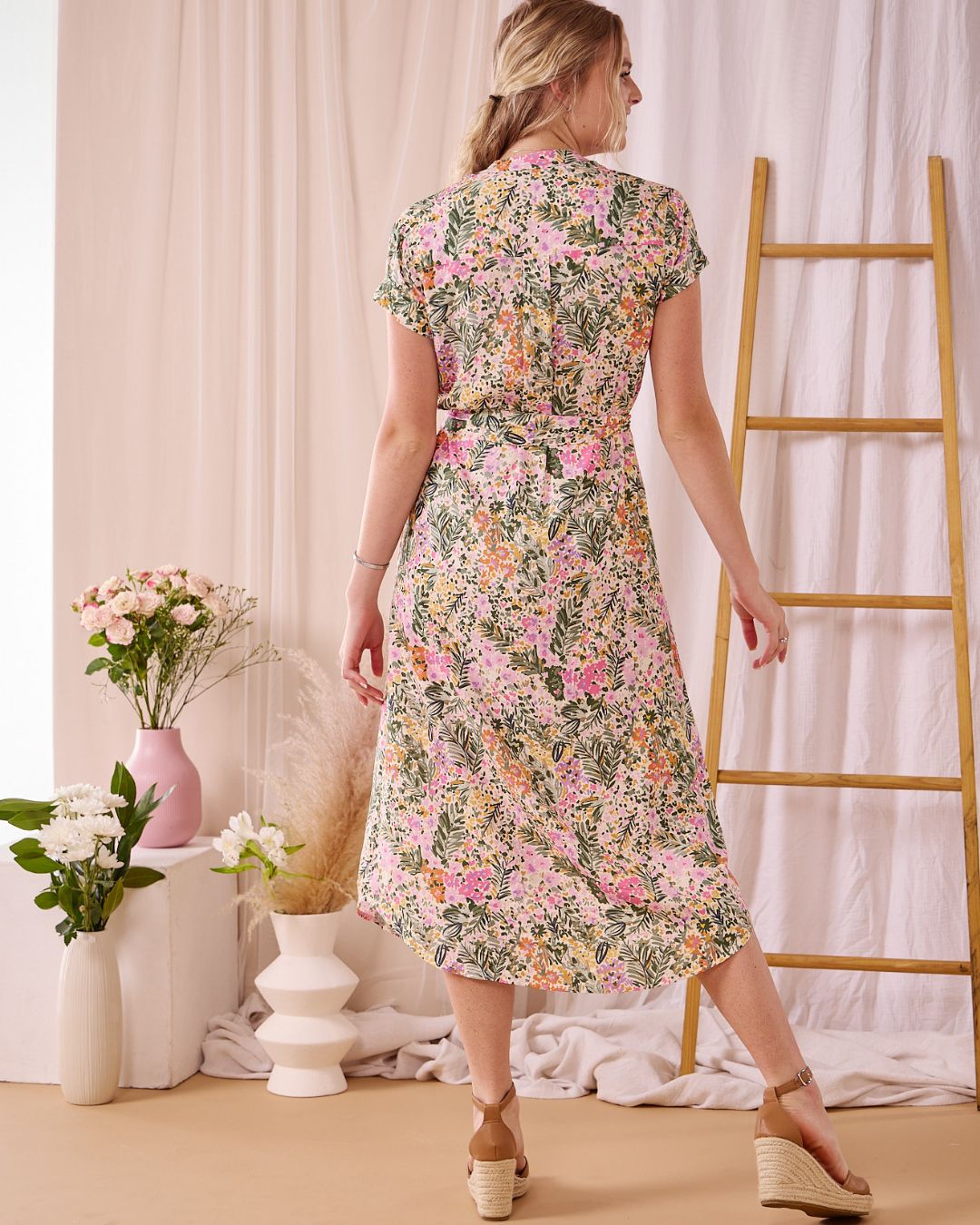 Iris - Whisper Bamboo: Classic Button up Maxi Shirt Dress