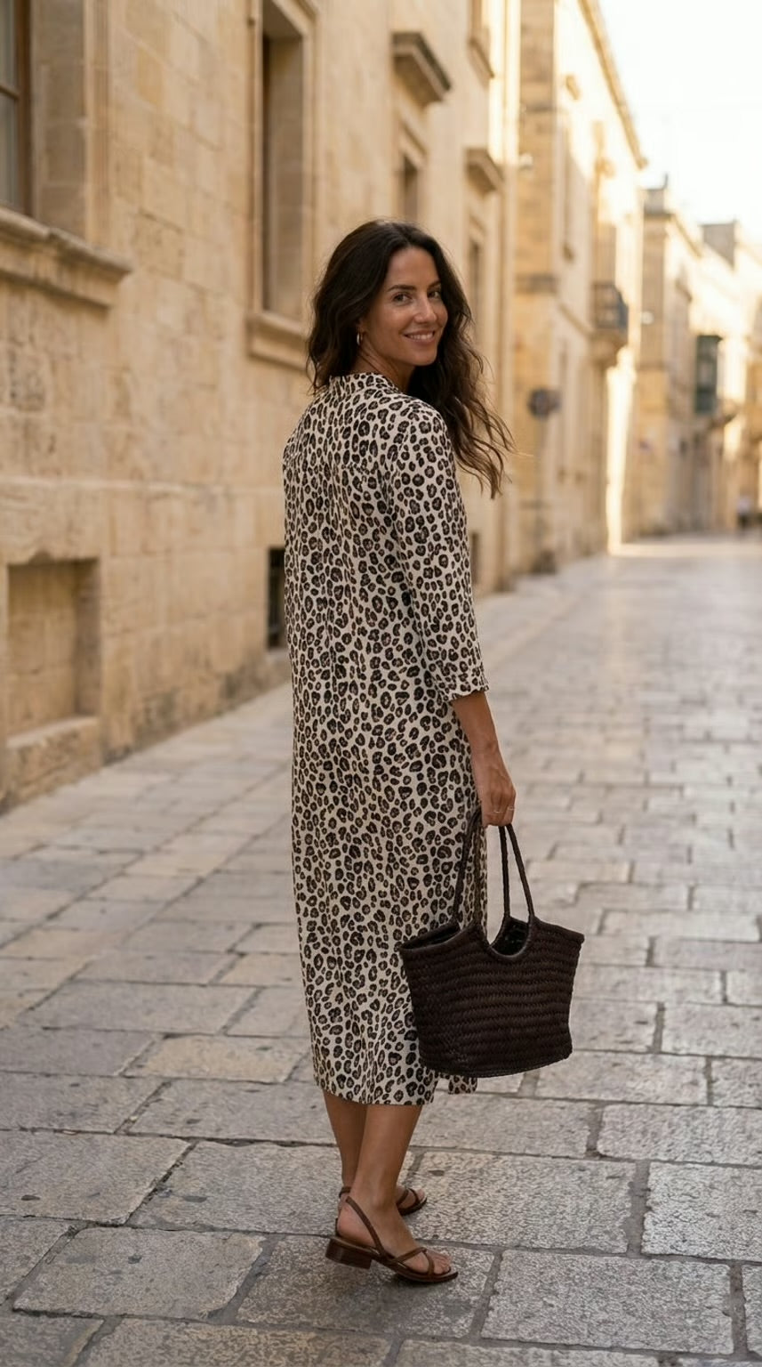 Ophelia - Safari Escape: Classic Midi Shirt dress