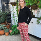 Gia - Orient Express: Classic pants with elasticated waistband and straight leg