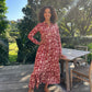 Maddison Maxi - Orient Express:  Button-up Tiered Maxi Dress
