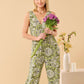 Belcanto - Floral Warp: V-Neck Jumpsuit