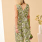 Belcanto - Floral Warp: V-Neck Jumpsuit