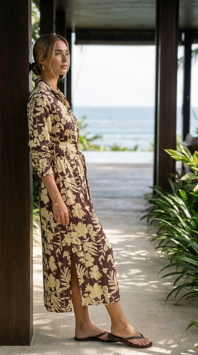 Camilla - Secret Orchid: Classic Shirt dress