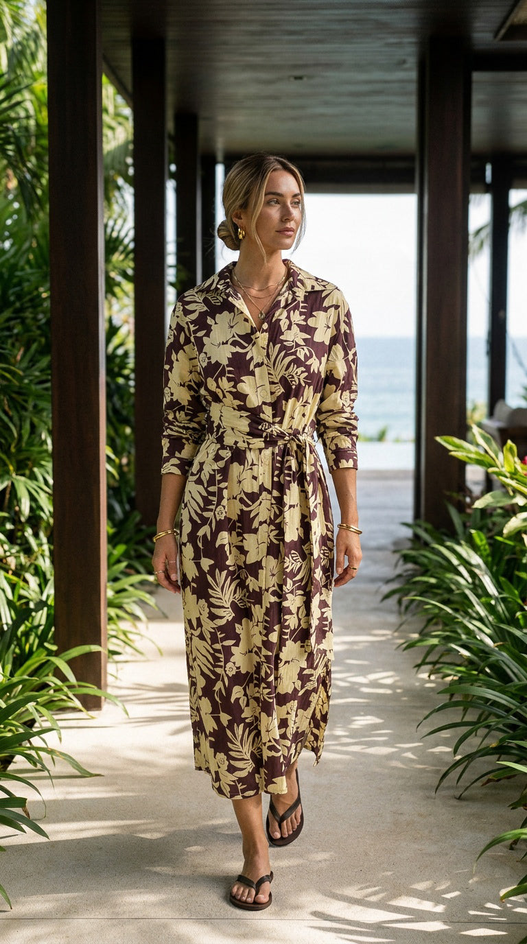 Camilla - Secret Orchid: Classic Shirt dress