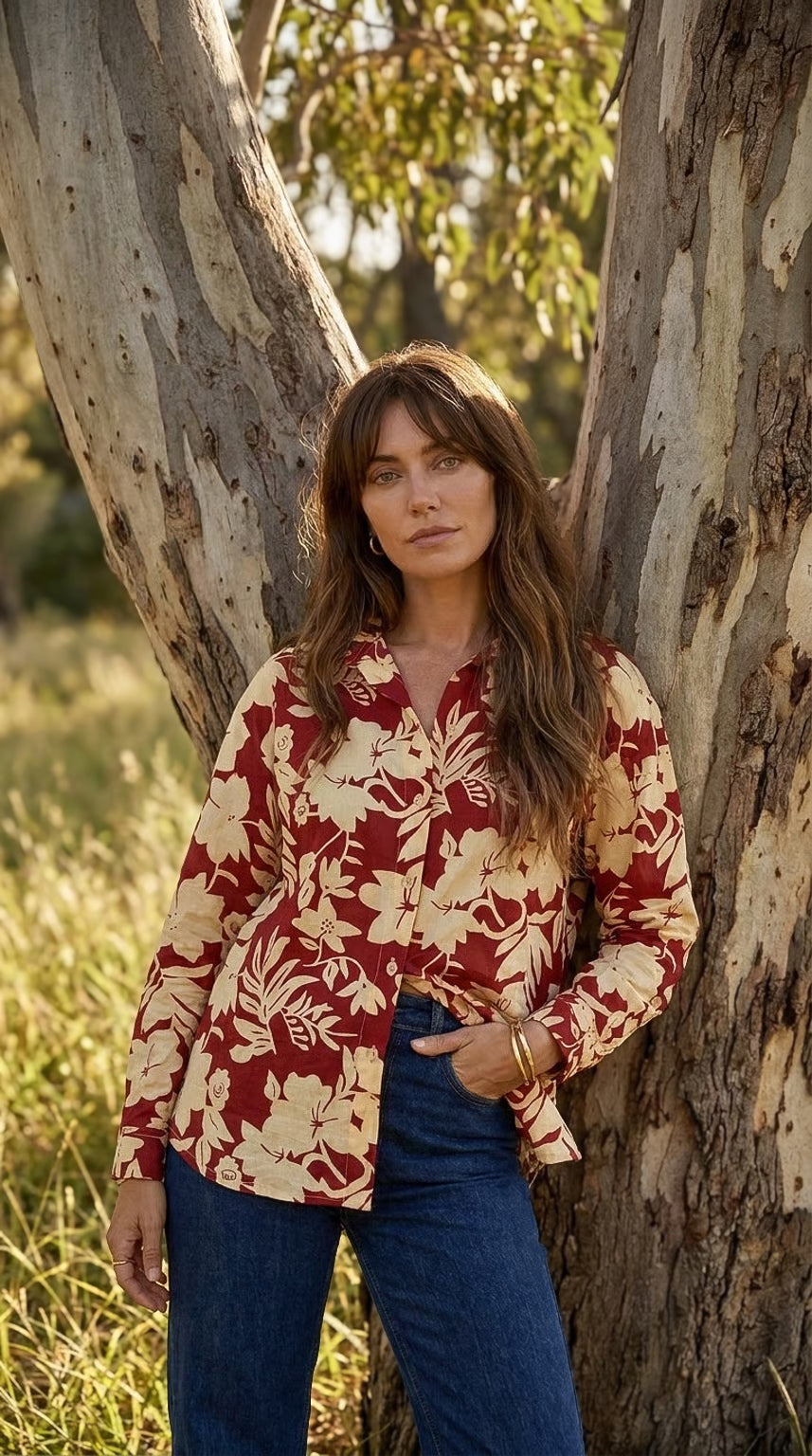 Lucia - Paradise: Oversize Collared shirt