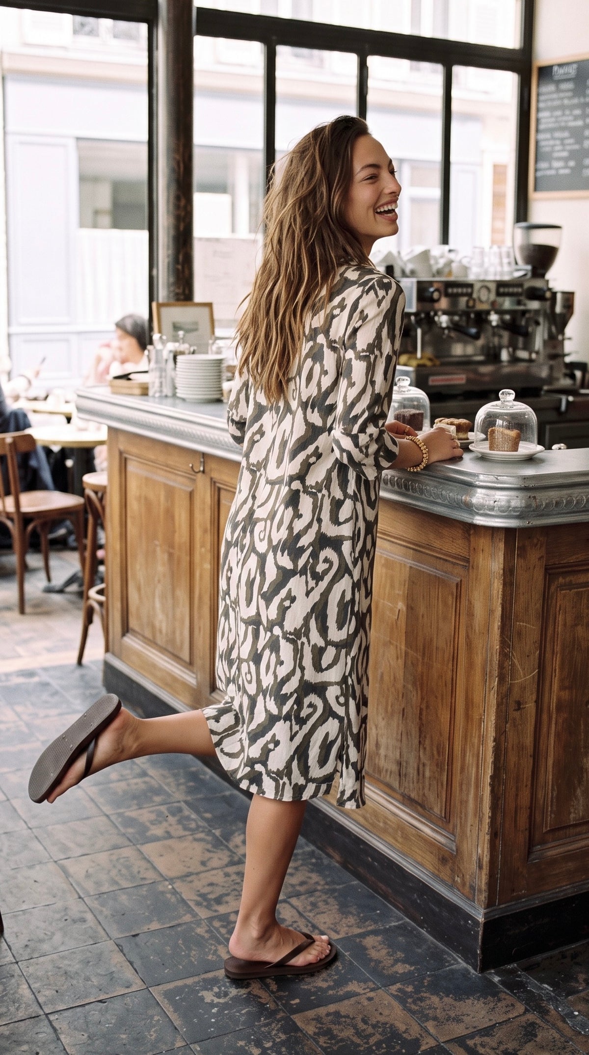 Sarah - Country Wild: Classic midi shirt dress