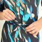 Beauty - Abstract paint: Classic Shirt Dress with 3/4 elasticated sleeves