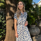 Iris - Oversize Polka:  Classic Button Up Maxi Shirt Dress