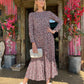 Willow - Festival:  Long Sleeve Round Neck Classic Maxi Tiered Dress