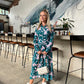 Blake - Pretty Lovely Green :  Button - Up Long sleeve Collared Dress with Belt
