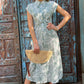 Clarence Maxi - Outline Palm: Front Tie Shirt Dress