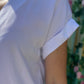 Sadie - Plain White:  Basic V-Neck Top