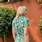 Venice - Foliage Green: Mandarin Collar Shirt Dress With Belt