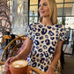 Hailey - Oversized Leopard: Classic Short Sleeve Tiered Midi Dress
