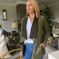 Zoe - Fatigue Suede:  Waterfall Jacket