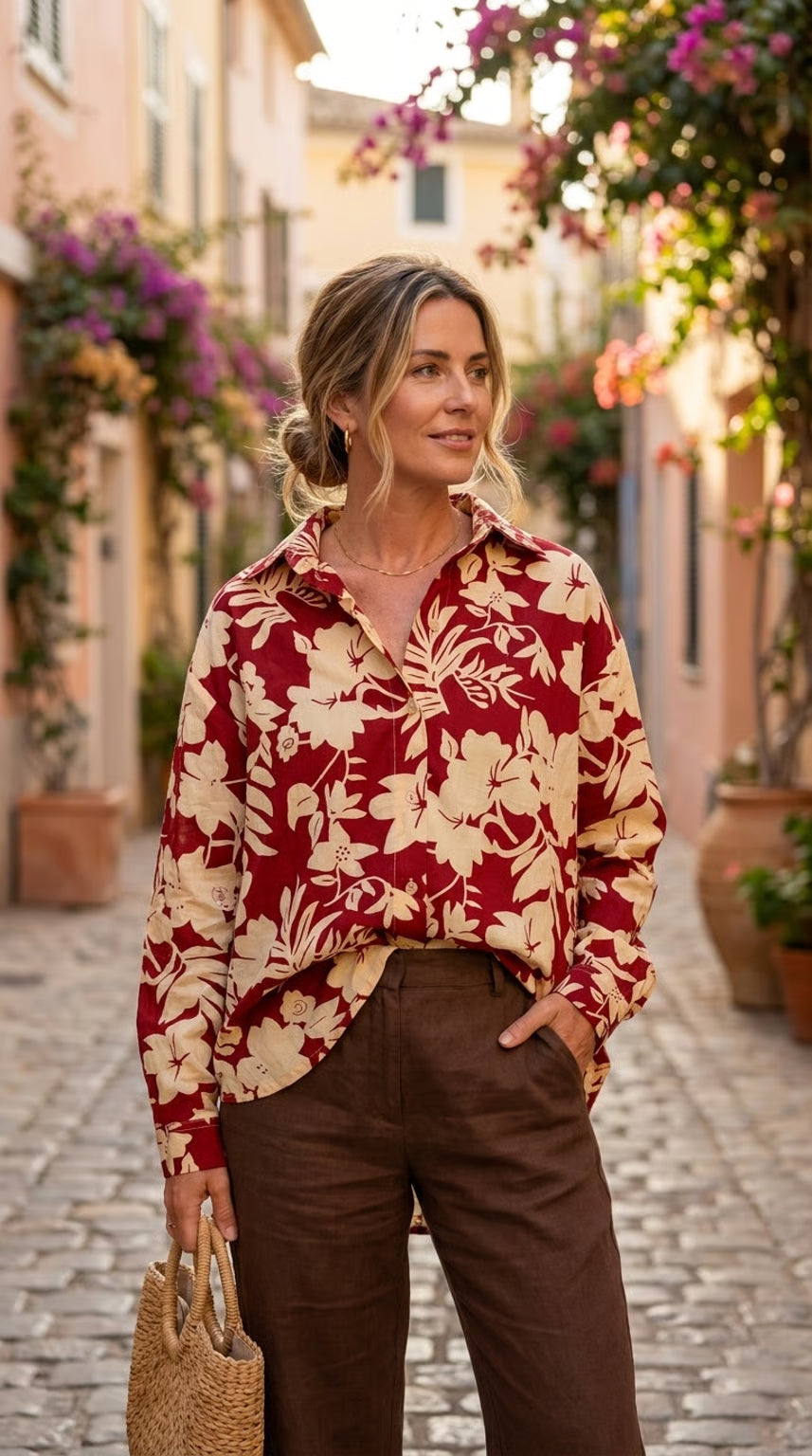 Lucia - Paradise: Oversize Collared shirt