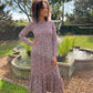 Willow - Festival:  Long Sleeve Round Neck Classic Maxi Tiered Dress