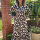 Willow - Forget Me Not:  Long Sleeve Round Neck Classic Maxi Tiered Dress