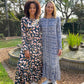 Willow - Forget Me Not:  Long Sleeve Round Neck Classic Maxi Tiered Dress