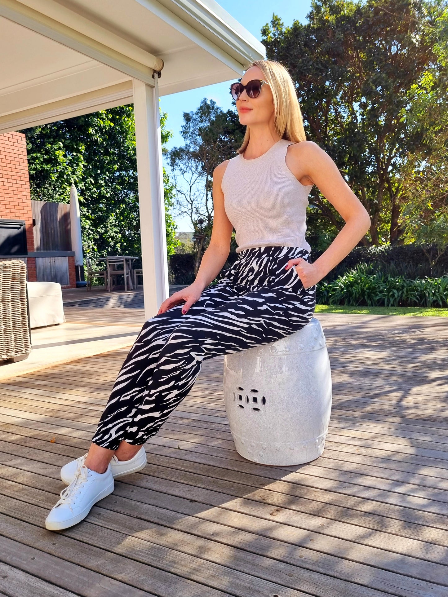 Holly - Zebra: Classic Jogger with elasticated waistband
