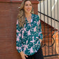 Alice - Pretty Lovely Green:  Button-up mandarin collar shirt