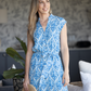 Coco - Vintage Damaske: Button-up classic tiered Maxi dress with detachable belt