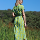 Iris - Sunset:  Classic Button Up Maxi Shirt Dress