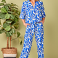 Jacs - Foliage Blue : Oversized Button-up Shirt