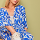 Jacs - Foliage Blue : Oversized Button-up Shirt
