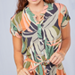 Iris - Jungle Blossom:  Classic Button Up Maxi Shirt Dress