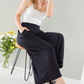 Harper - Black: Culotte Pants with pockets