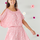 Boho Midi Dress - Floral Bird: Sheered elasticated waistband midi dress