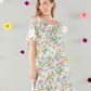 Boho Midi Dress - Positano: Sheered elasticated waistband midi dress