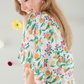 Boho Midi Dress - Positano: Sheered elasticated waistband midi dress