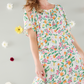 Boho Midi Dress - Positano: Sheered elasticated waistband midi dress