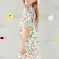 Boho Midi Dress - Positano: Sheered elasticated waistband midi dress