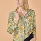 Amber - Protea Escape: Collared 3/4 sleeve shirt