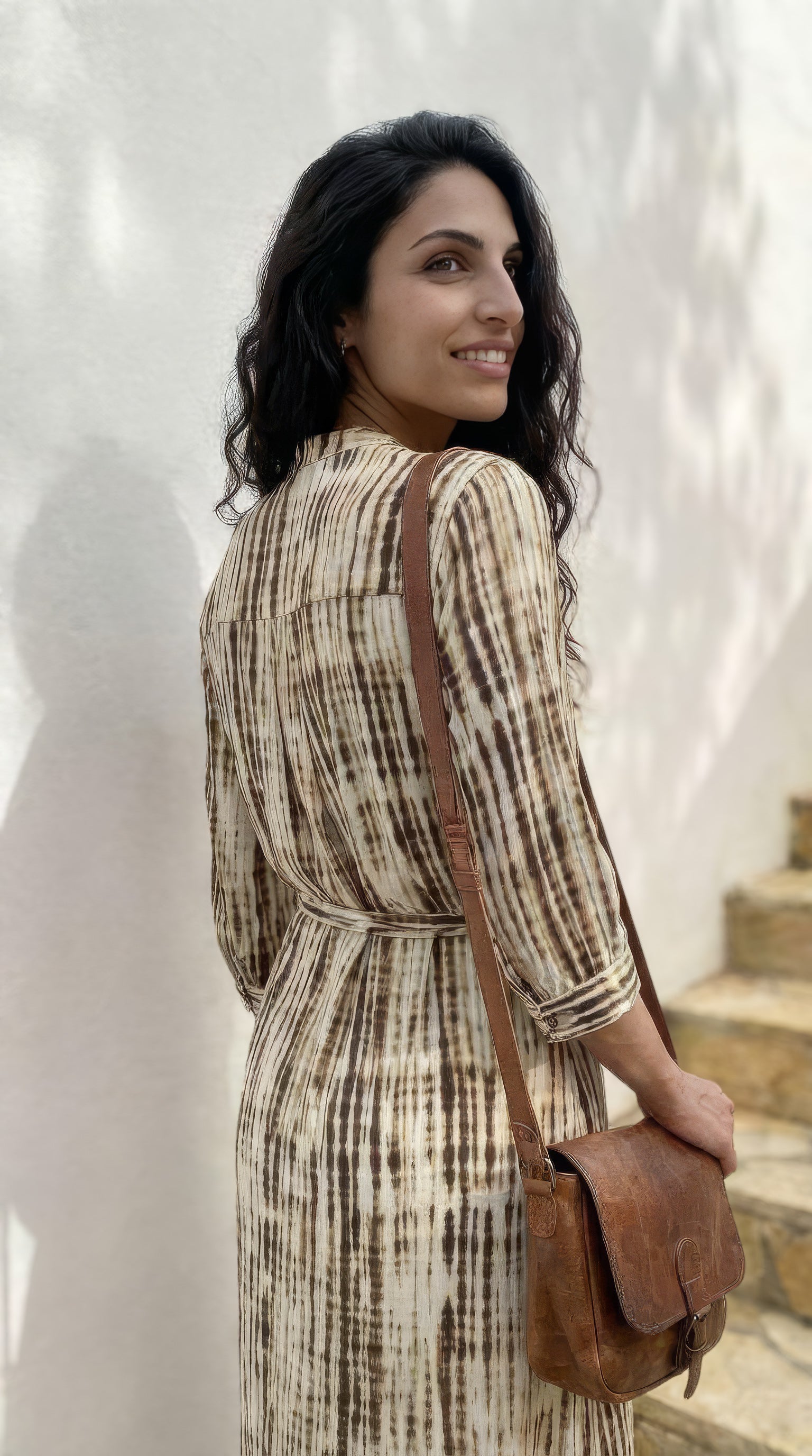 Beauty - Thunderfalls:  Classic Shirt dress with 3/4 sleeves