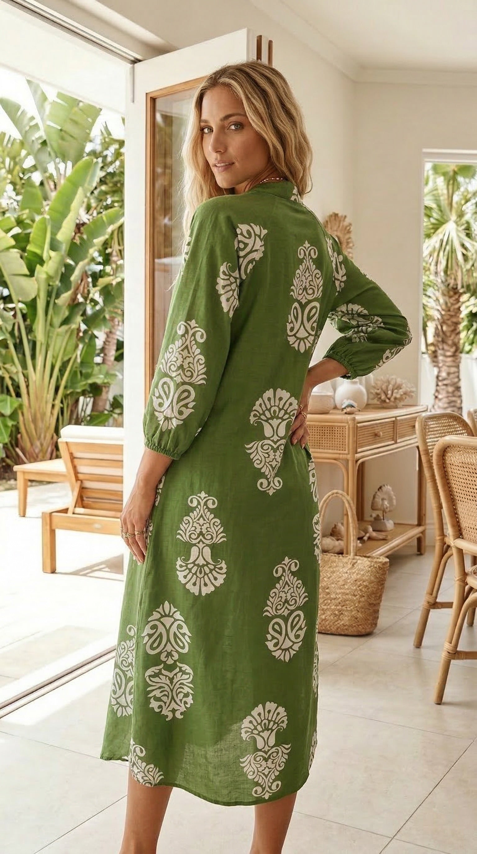 Anna - Meadow Muse: Relaxed shirt dress with pockets