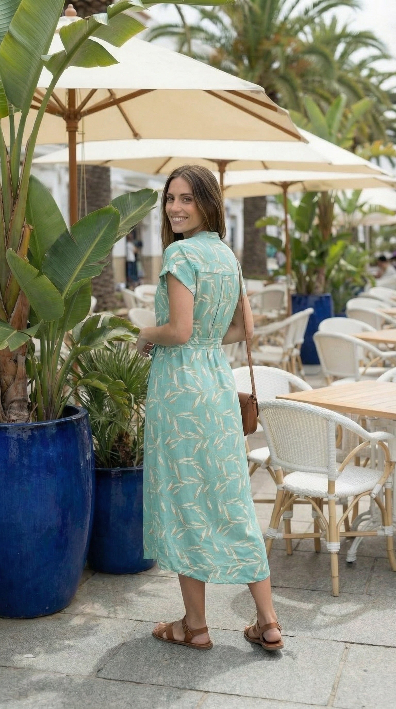 Iris - Juniper: Classic Button up Maxi Shirt Dress