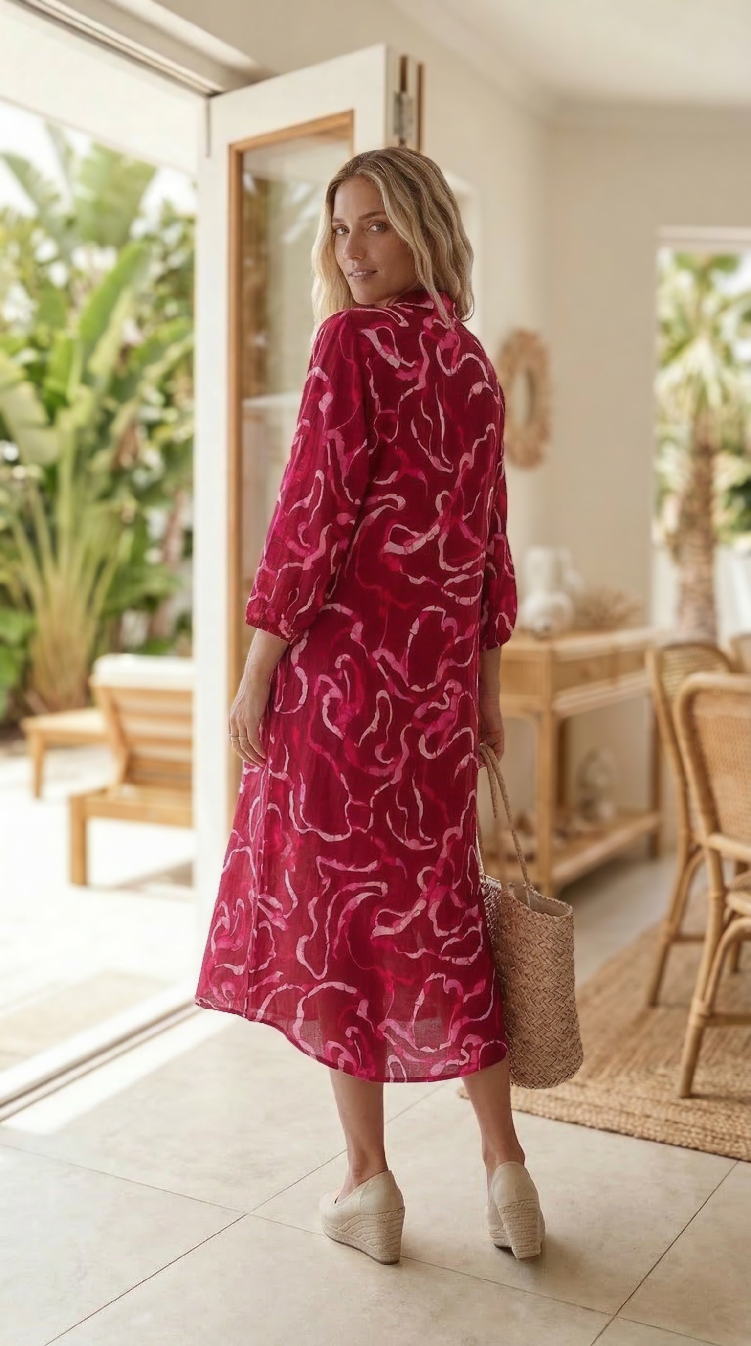 Anna - Secret Garden: Relaxed shirt dress with pockets