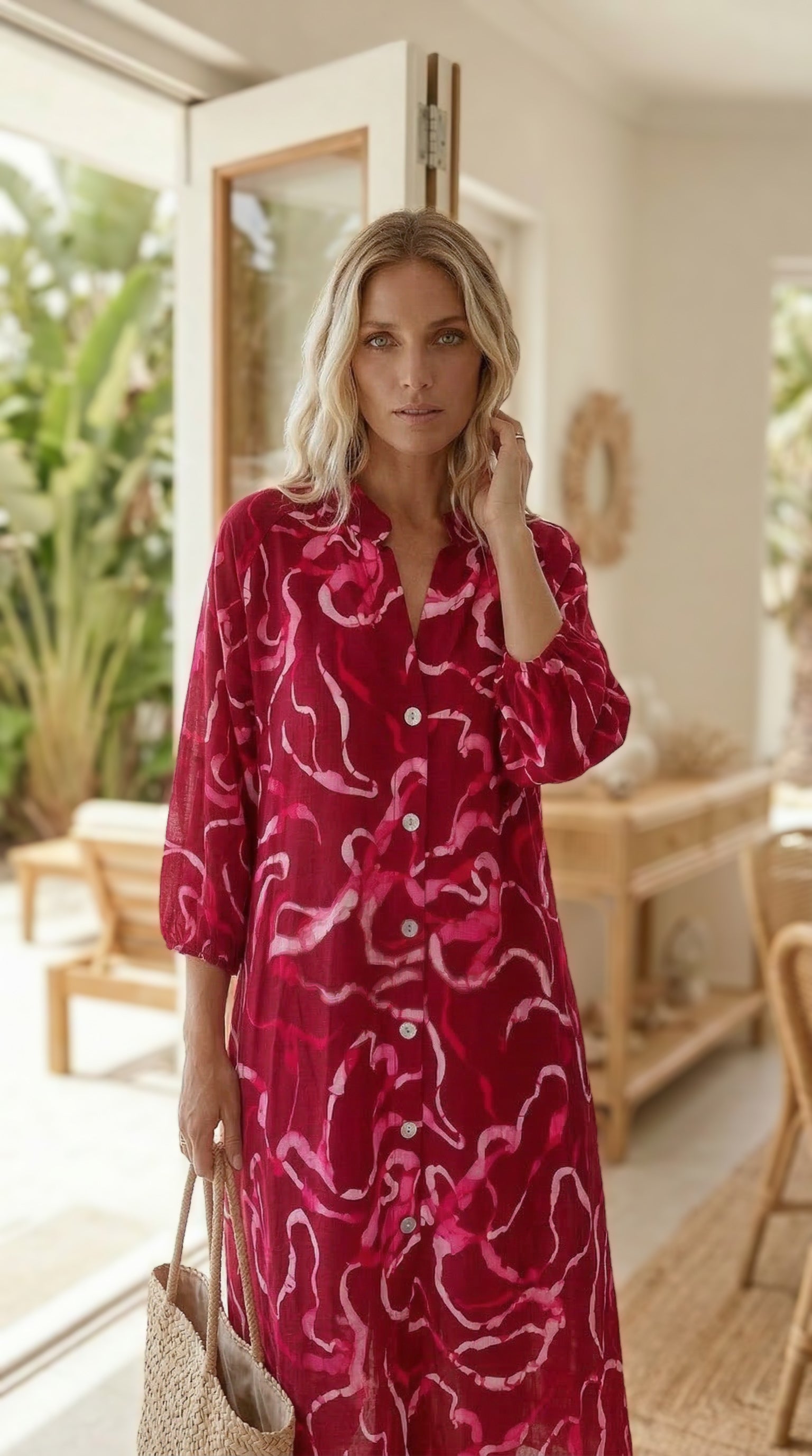 Anna - Secret Garden: Relaxed shirt dress with pockets